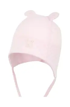 Jamiks caciula bebe VERONA culoarea roz, bumbac, din tesatura neteda, JLH066 imagine