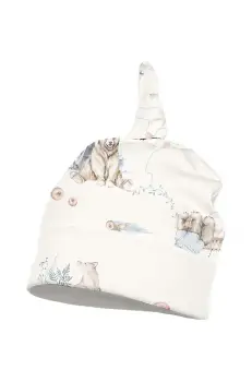 Jamiks caciula copii BALTINI culoarea alb, bumbac, din tesatura neteda, JZH222 imagine