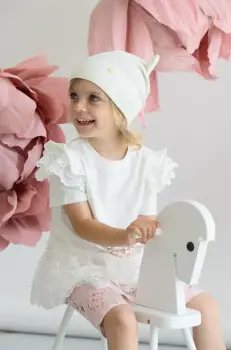 Jamiks caciula copii ELOISE culoarea bej, JWH034 imagine