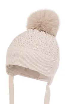 Jamiks caciula copii FERRE culoarea bej, JZH236 imagine