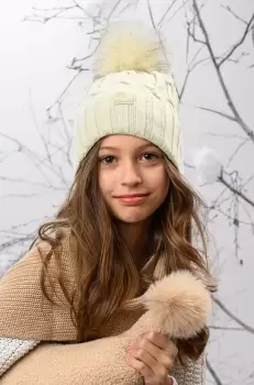 Jamiks caciula copii KIRSTEN culoarea bej imagine