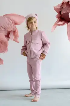 Jamiks caciula copii MARBELLA culoarea violet, din tesatura neteda, JWH122 imagine