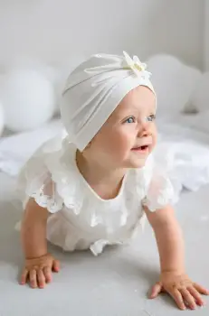 Jamiks caciula copii MASIA culoarea bej, din tesatura neteda, JWH093 imagine