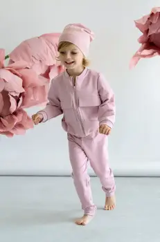 Jamiks caciula copii MIER culoarea roz, din tesatura neteda, JWH057 imagine