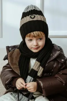 Jamiks caciula copii RUFUS culoarea negru, JZI199 imagine