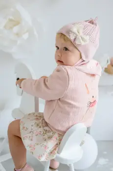 Jamiks caciula copii SAGARA culoarea roz, din tesatura neteda, JWH120 imagine