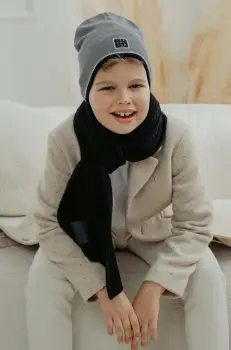 Jamiks caciula copii TAMARINO culoarea gri, din tesatura neteda, JZH291 imagine