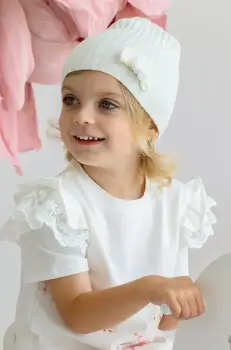 Jamiks caciula copii TEREZA culoarea bej, din tesatura neteda, JWH035 imagine