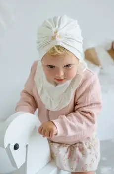 Jamiks caciula copii TITANI culoarea bej, din tesatura neteda, JWH089 imagine