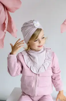 Jamiks caciula copii TITANI culoarea roz, din tesatura neteda, JWH089 imagine