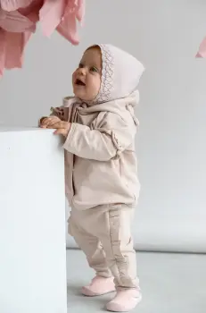 Jamiks caciula copii ZURI culoarea roz, din tesatura neteda, JWH026 imagine