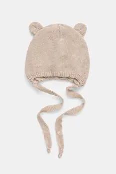 Jamiks caciula de bebelus din lana EFRAN culoarea bej, JZI032 imagine