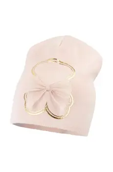 Jamiks caciula de bumbac pentru copii MARTINA culoarea roz, bumbac, din tesatura neteda, JWH060 imagine