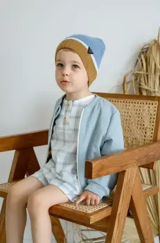 Jamiks caciula de bumbac pentru copii PAXTON bumbac, din tesatura neteda, JWH031 imagine