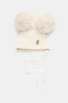 Jamiks caciula de lana pentru copii culoarea bej, JZI069 imagine