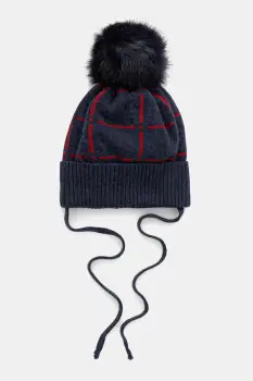 Jamiks caciula de lana pentru copii DAGGET II culoarea bleumarin, JZI055 imagine