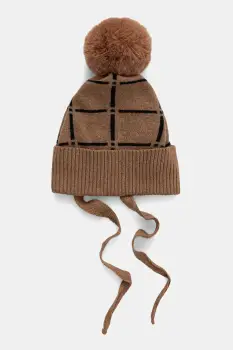 Jamiks caciula de lana pentru copii DAGGET II culoarea maro, JZI055 imagine