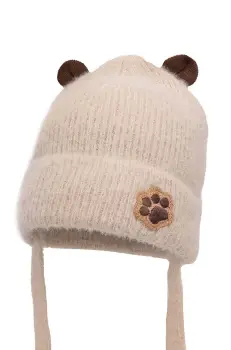 Jamiks caciula din lana pentru copii ALPER culoarea bej, JZH055 imagine