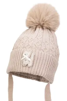 Jamiks caciula din lana pentru copii ANE II culoarea bej, JZH402 imagine