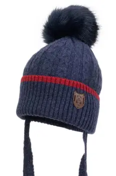 Jamiks caciula din lana pentru copii CONRADO II culoarea albastru marin, JZH434 imagine