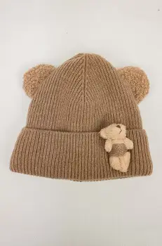 Jamiks caciula din lana pentru copii ENES culoarea maro, JZH054 imagine