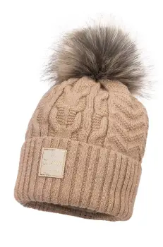 Jamiks caciula din lana pentru copii FEMKE II culoarea bej, JZH458 imagine