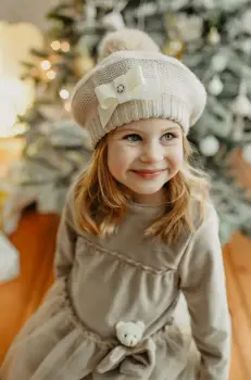 Jamiks caciula din lana pentru copii KATHRINE II culoarea bej, JZH272 imagine