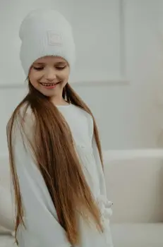 Jamiks caciula din lana pentru copii LIZZY culoarea bej, JZH176 imagine