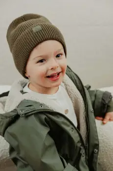 Jamiks caciula din lana pentru copii PAULIN culoarea verde, JZH352 imagine