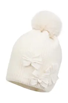 Jamiks caciula din lana pentru copii TRINE II culoarea bej, JZH436 imagine