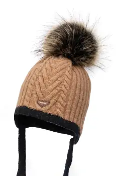 Jamiks caciula pentru copii cu lana BROCK II culoarea maro, JZI043 imagine