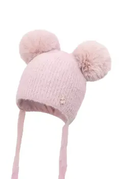 Jamiks caciula pentru copii cu lana CERENA IIA culoarea roz, JZI013 imagine