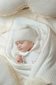 Jamiks caciula pentru copii cu lana GUYANA culoarea bej, JZI125 imagine