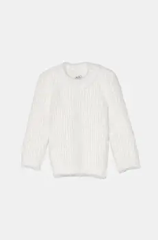 Jamiks pulover pentru copii din amestec de lana RIGNOR culoarea bej, calduros, JZH391 imagine