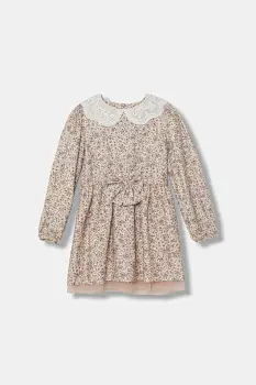 Jamiks rochie din bumbac pentru copii CAMRYL I culoarea roz, mini, evazati, JZI001 imagine