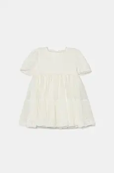 Jamiks rochie din bumbac pentru copii SHADE II culoarea alb, mini, evazati, JLH167 imagine