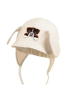 Jamiks sapca din bumbac pentru bebelusi SEAMUS culoarea bej, bumbac, din tesatura neteda, JLH159 imagine