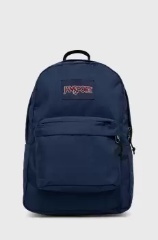 Jansport rucsac culoarea albastru marin, mare, neted imagine