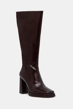 Jeffrey Campbell ghete de piele Maximal culoarea maro, cu toc drept, JC-852-1-7 imagine