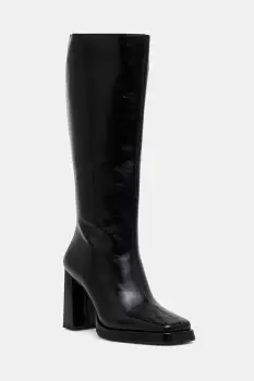 Jeffrey Campbell ghete de piele Maximal culoarea negru, cu toc drept, JC-852-1-3 imagine