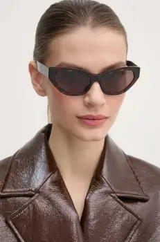 Jimmy Choo ochelari de soare femei, culoarea maro, 0JC5022B imagine