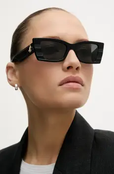 Jimmy Choo ochelari de soare femei, culoarea negru, 0JC5009 imagine