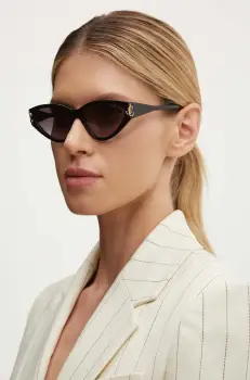 Jimmy Choo ochelari de soare femei, culoarea negru, 0JC5019 imagine