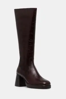 Jonak ghete de piele BETINA CUIR VIEILLI culoarea negru, cu toc drept, 6001328 imagine