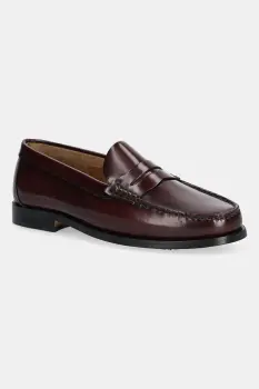 Jonak mocasini de piele ODELYA CUIR GLACE culoarea bordo, cu toc plat, 3300186 imagine