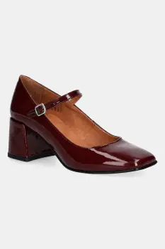 Jonak pantofi de piele ALIENOR VERNIS culoarea bordo, cu toc drept, 6001484 imagine