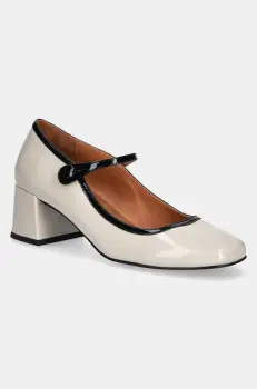 Jonak pantofi de piele DONZAI VERNIS culoarea bej, cu toc drept, 3800251 imagine