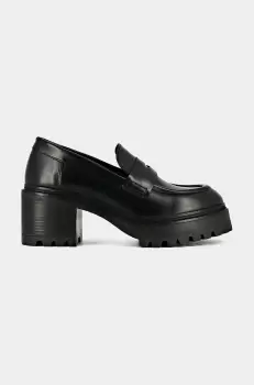 Jonak pantofi de piele RHUM CUIR GLACE culoarea negru, cu toc drept, 3300107 imagine