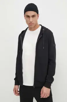 Joop! bluza barbati, culoarea negru, cu gluga, neted, 30042462 imagine