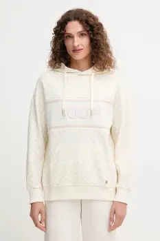 Joop! bluza culoarea bej, cu gluga, cu model, 30030062 10007096 imagine